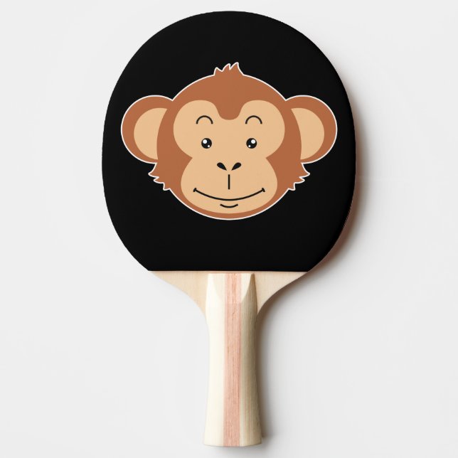 Raquette De Ping Pong Visage de singe (Devant)