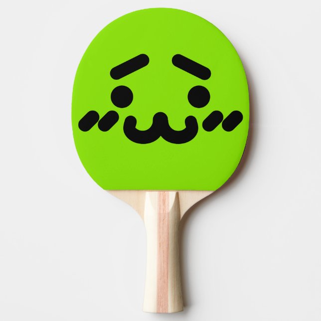 Raquette De Ping Pong Visage Mignon Gauche Vert (Devant)
