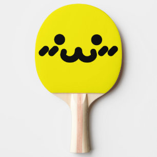 Raquette De Ping Pong Visage Mignon Jaune 