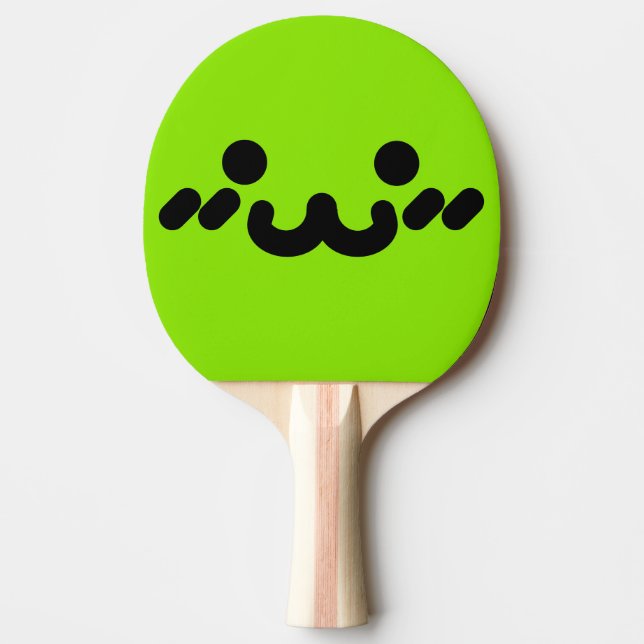 Raquette De Ping Pong Visage Mignon Vert (Devant)