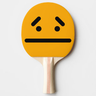 Raquette De Ping Pong Visage Orange Vide Triste