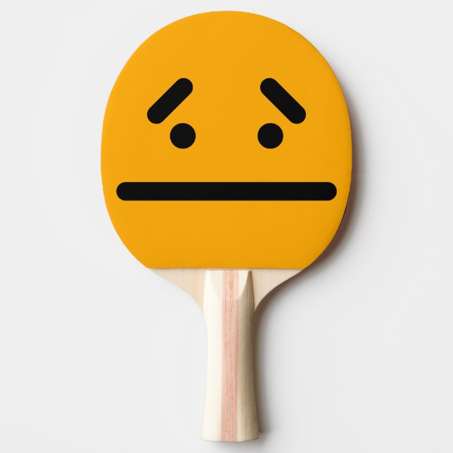 Raquette De Ping Pong Visage Orange Vide Triste (Devant)