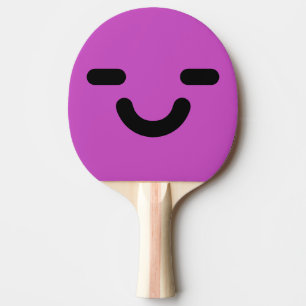 Raquette De Ping Pong Visage Satisfait Violet