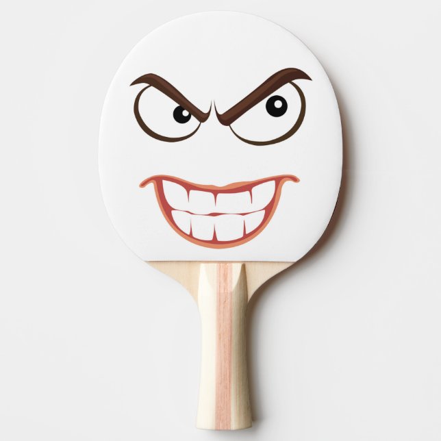 RAQUETTE DE PING PONG VISAGE SINISTRE (Devant)