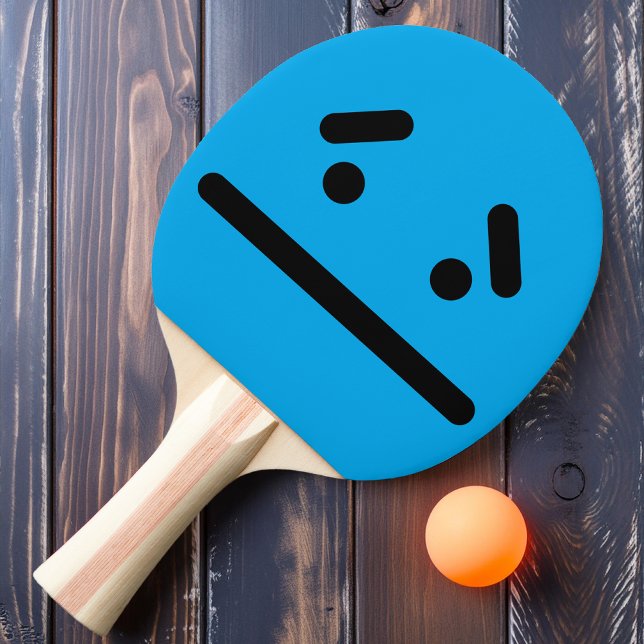 Raquette De Ping Pong Visage Vide Triste Paddle de Ping Pong Bleu (Créateur téléchargé)