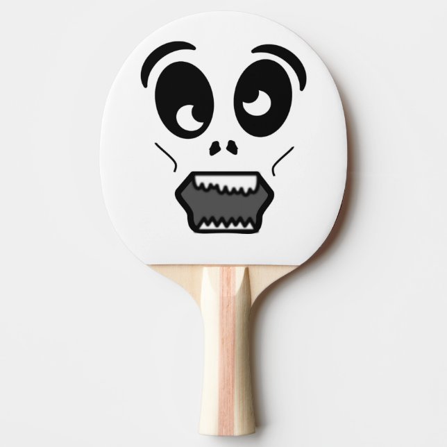RAQUETTE DE PING PONG VISAGE ZOMBIE (Devant)