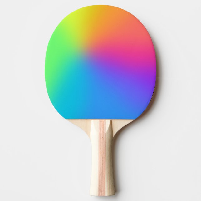 Raquette De Ping Pong Vivid Rainbow Ombre fête d'anniversaire (Devant)