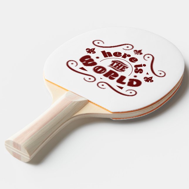 Raquette De Ping Pong Voici le monde (Dos Angle)