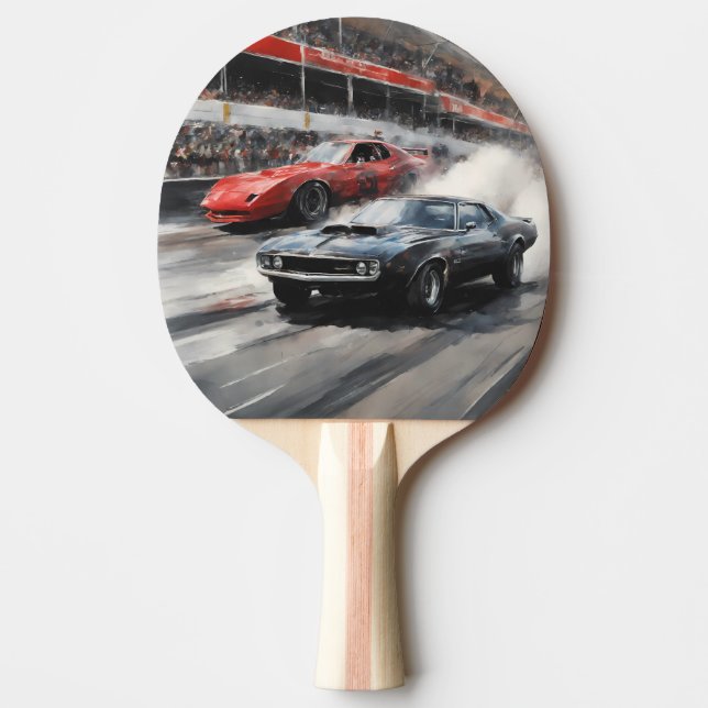 Raquette De Ping Pong Voitures Red & Black Muscle (Devant)
