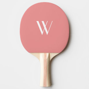 Raquette De Ping Pong Votre monogramme en rose