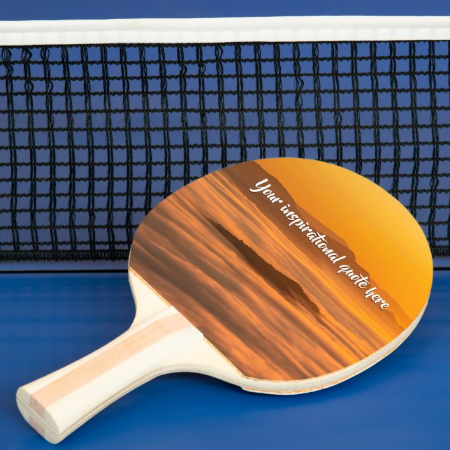 Raquette De Ping Pong Votre soleil de texte personnalisé au-dessus du pa (Insitu)