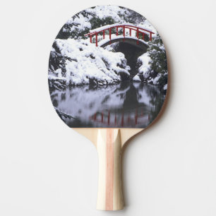 Raquette De Ping Pong WA, Seattle, pont et étang de Moon après l'hiver