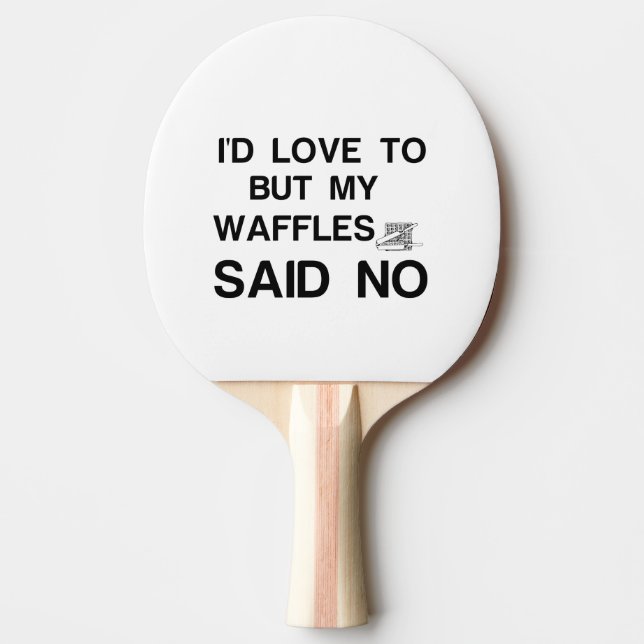 RAQUETTE DE PING PONG WAFFLES A DIT NON (Devant)