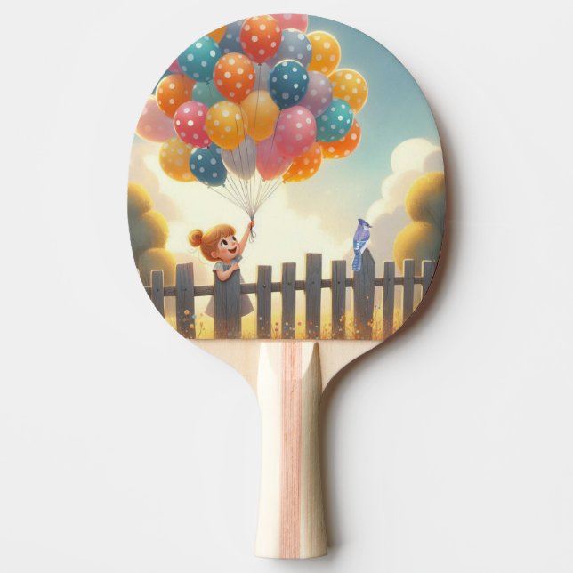 Raquette De Ping Pong Whimsical/mignon ballon art (Devant)