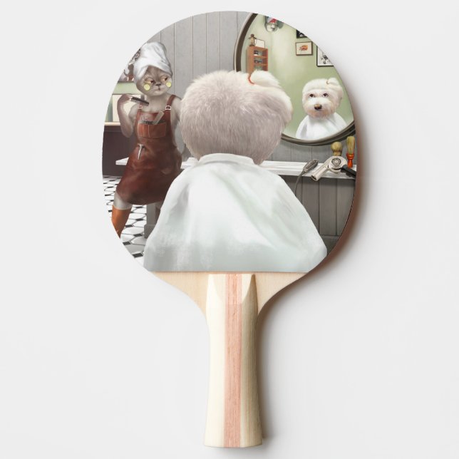 Raquette De Ping Pong Whimsical Pet Barber Shop (Devant)