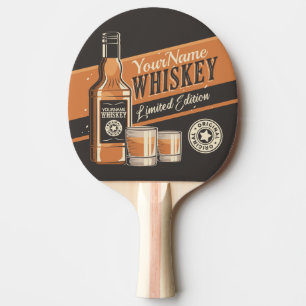 Raquette De Ping Pong Whiskey Liquor Bottle Western Bar