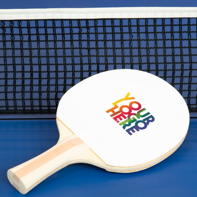 Raquette De Ping Pong White Simple Business Logo Tennis de table (Insitu)