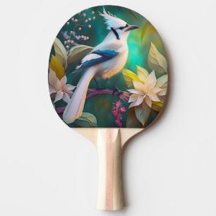 Raquette De Ping Pong White Tufé Turquoise Wing Jay Imaginaire Bird