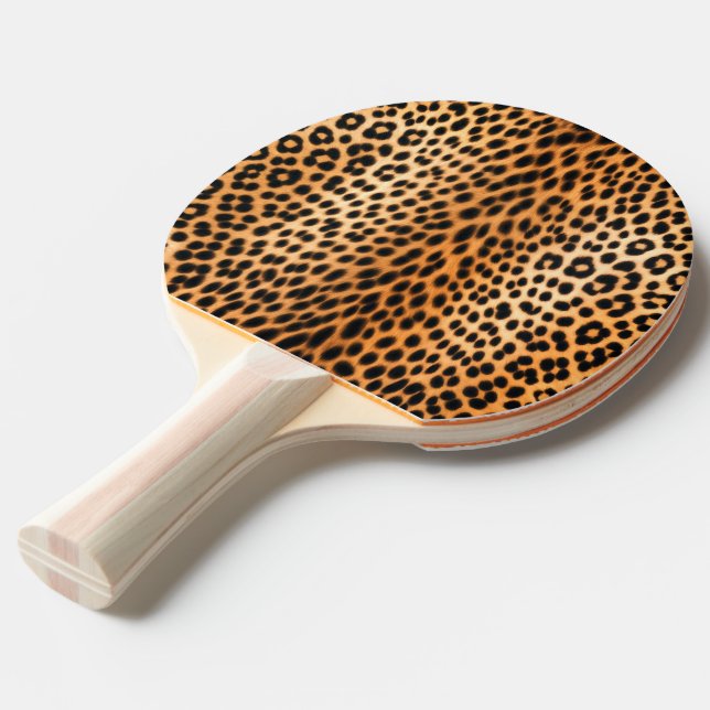 Raquette De Ping Pong Wild Leopard Energy – Bold Animal Print Fashion (Devant Angle)