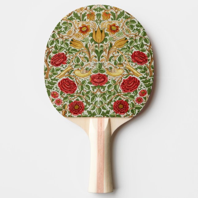 Raquette De Ping Pong William Morris Rose & Birds Chintz Rouge (Devant)