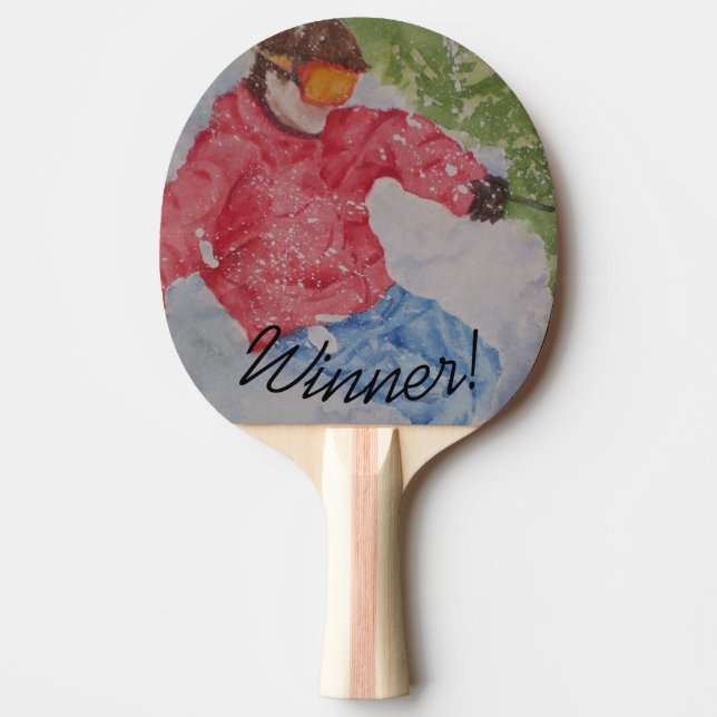 Raquette De Ping Pong Winner Down Hill Snow Skier (Devant)
