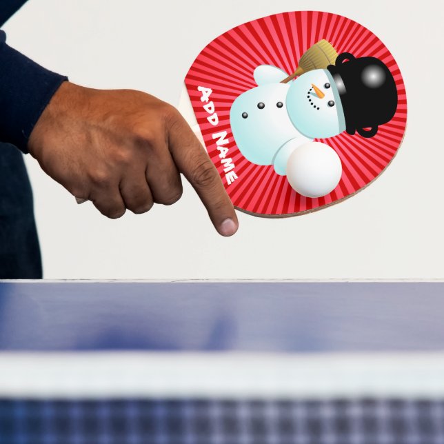 Raquette De Ping Pong Xmas Snowman (Insitu)