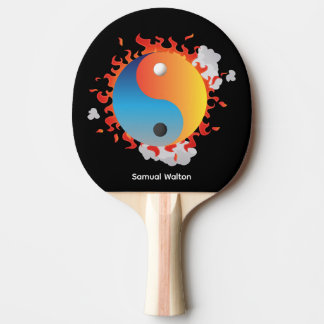 Raquette De Ping Pong Ying Yang personnalisé, symbole du Taoïsme Zen, Ma