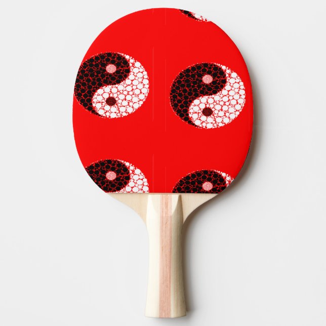 Raquette De Ping Pong Ying yang tourne en rond (Devant)