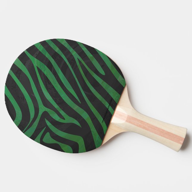Raquette De Ping Pong Zebra Black et Green Print (Côté)