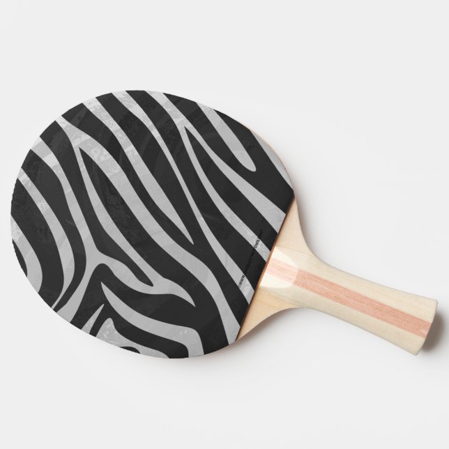 Raquette De Ping Pong Zebra noir et gris clair (Côté)