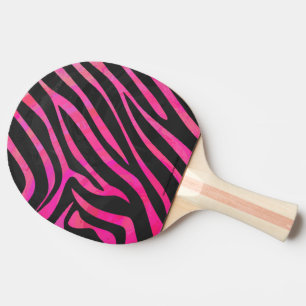 Raquette De Ping Pong Zebra noir et rose chaud