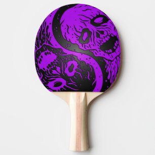 Raquette De Ping Pong Zombis pourpres et noirs de Yin Yang