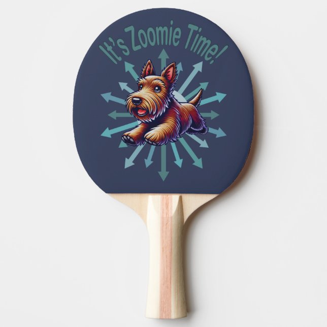 Raquette De Ping Pong Zoomie Time Brown Scotty (Devant)