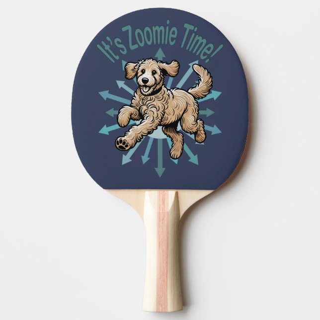 Raquette De Ping Pong Zoomie Time Golden Doodle (Devant)