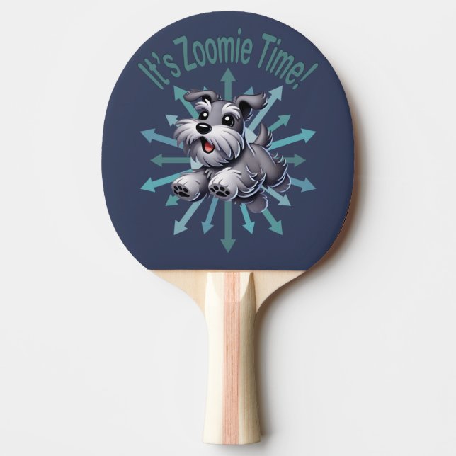 Raquette De Ping Pong Zoomie Time Miniature Schnauzer (Devant)