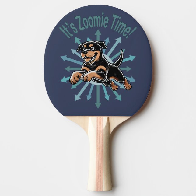 Raquette De Ping Pong Zoomie Time Rottweiler (Devant)