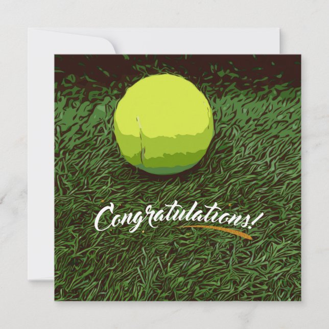 Raquette de tennis et balle sur les félicitations  (Devant)