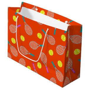 Raquette de tennis et sac à thème motif de balle
