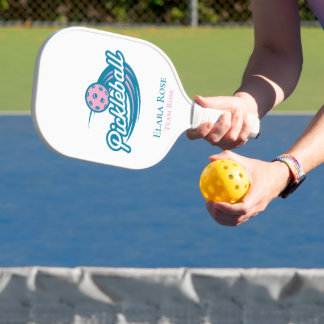 Raquette d'équipe de pickleball rose sarcelle pers