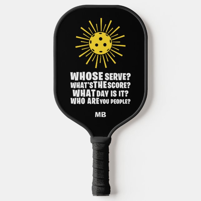 Raquettes de Pickleball Drôles dont les Initiales  (Recto)