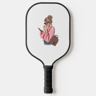 raquettes de pickleball fille qui aime boire du ca
