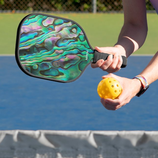 Raquettes de Pickleball Paua Shell Look avec Monog (Insitu)