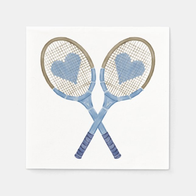Raquettes De Tennis Bleu Avec Serviettes En Papier (Devant)
