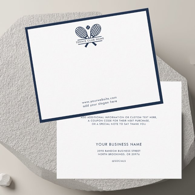 Raquettes de tennis Icon Club Nom Marine Bleu Fron (Tennis Rackets Icon Club Name Navy Blue Borders)