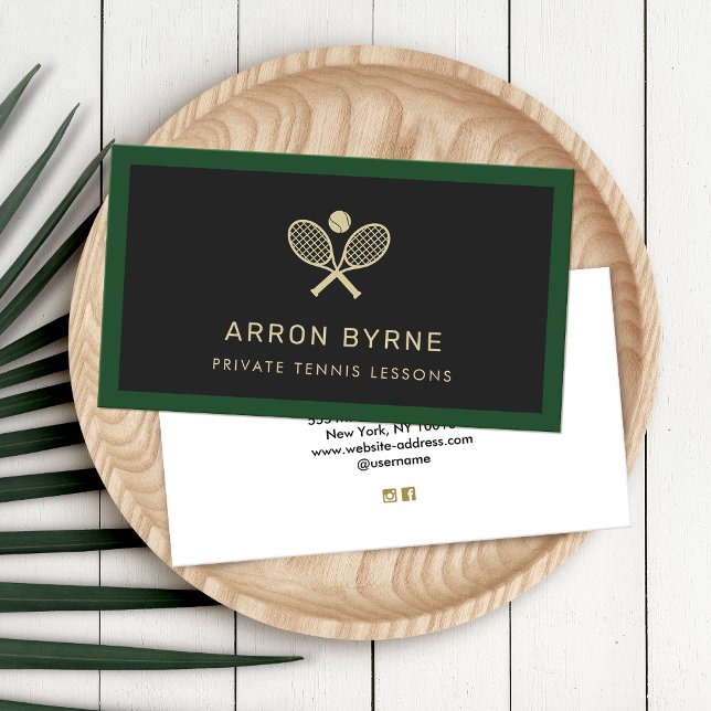 Raquettes des entraîneurs de tennis Carte de visit (Créateur téléchargé)