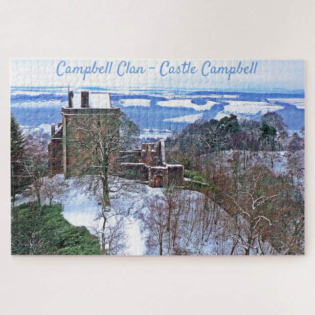 Rare Campbell Clan's Castle In Snow Puzzle (Horizontal)