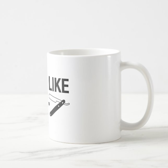 Rasage comme un homme, rasoir droit - tasse de (Droite)