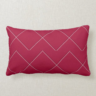 Raspberry Géométrique Moderne Lumbar Coussin intér