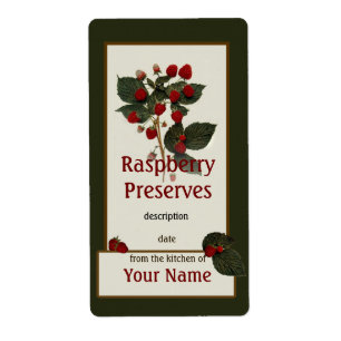 Raspberry Preserve Canning Étiquette