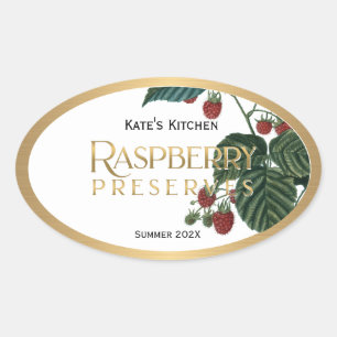 Raspberry Preserve Jelly Étiquette Vintage